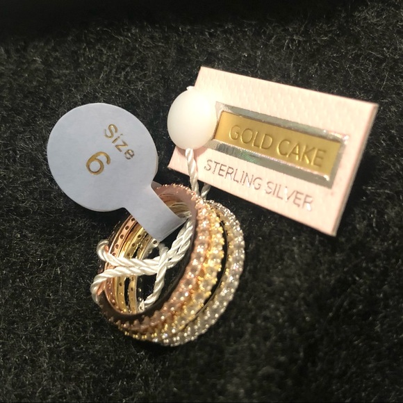 Gold Cake Jewelry - Gold Cake Sterling Silver 3 Ring Set